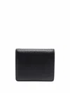 Maison Margiela Pebbled Calf Leather Bi Fold Wallet In Black
