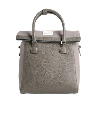 Maison Margiela Pebbled-leather Handbags In Gray