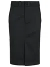 Maison Margiela Gonna Midi In Nylon E Cotone In Black