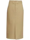 Maison Margiela Cotton Gabardine Midi Skirt Skirts Beige