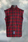 Maison Margiela Pendleton Check-print Wool Shirt In Red