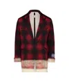 Maison Margiela Mm1 Cotton Gradient Effectt 1 Button Blazer With Flap Pocket In Black