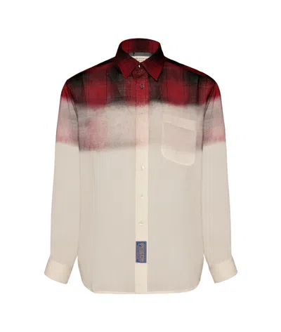 Maison Margiela Pendleton Checked Shirt In Nude