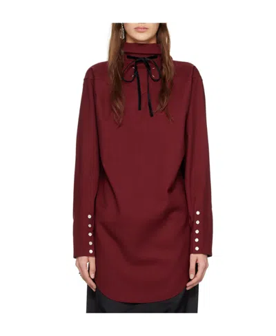 Maison Margiela Pendleton Reversible Wool Shirt In Brown