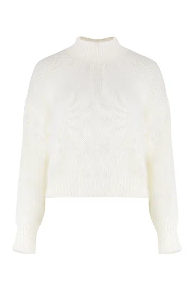 Maison Margiela Peserico Knit Crew-neck Sweater In White