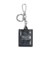 Maison Margiela Leather Key Case Rectangular Shape Keyring In Black