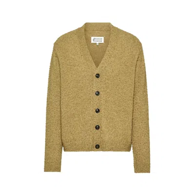 Maison Margiela Pilling Knitwear Cardigan Man Light Green In Brown