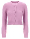 Maison Margiela Lilac Wool Blend Cardigan In Pink