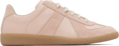 Maison Margiela Leather-suede Replica Sneakers In Pink