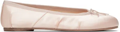 Maison Margiela Tabi Split-toe Satin Ballet Flats In Pink