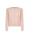 Maison Margiela Knitwear Crew Neck Long Sleeves Ribbed Cuffs In Pink