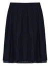 Maison Margiela Pinstripe-pattern Midi Skirt In Blue