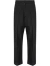 Maison Margiela Linen Blend Trousers Pinstripe Pattern In Black