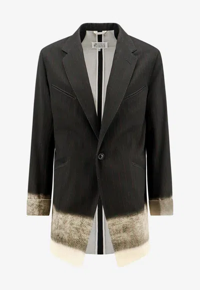 MAISON MARGIELA PINSTRIPE SINGLE-BREASTED BLAZER