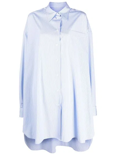 MAISON MARGIELA PINSTRIPED POPLIN SHIRT