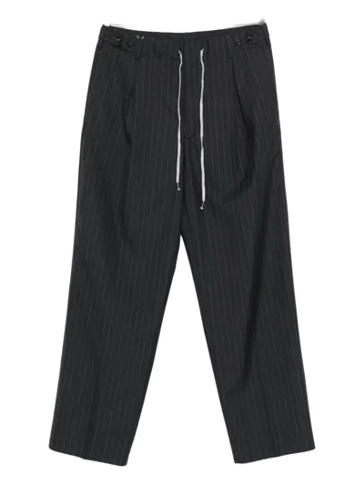 Maison Margiela Pinstriped Trousers In Gray