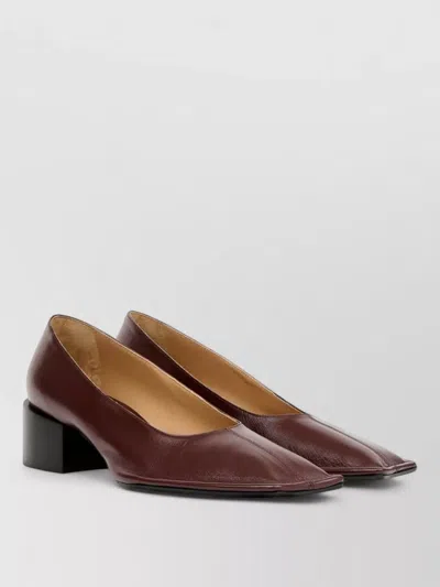 Maison Margiela Piped Nappa Leather Square Toe Loafer In Brown