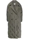 Maison Margiela Recycled Nylon Padded Coat In Grigio