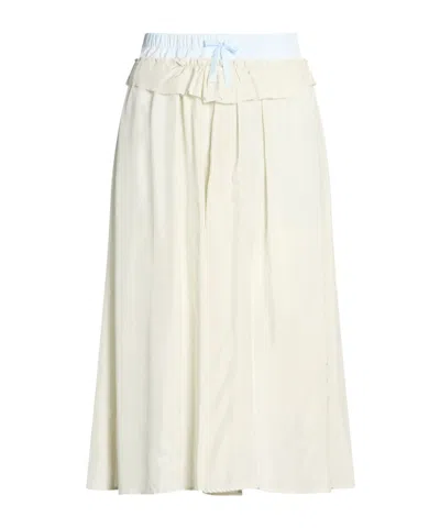 Maison Margiela Plaid Panel Mini Skirt In White