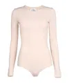 Maison Margiela Plain Colour Bodysuits In Neutral