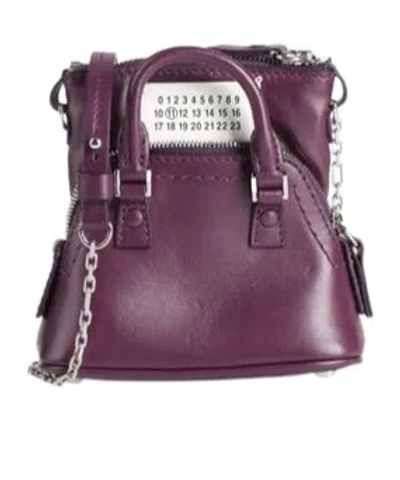 Maison Margiela Plain Colour Cross-body Bags In Burgundy