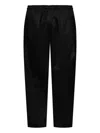 Maison Margiela Pleat-detailed Drawstring Trousers In Black