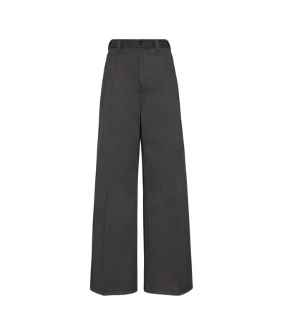 Maison Margiela Pleat-detailed Twill Trousers In Black