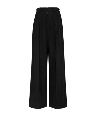 Maison Margiela Pleated Casual Pants In Black