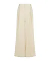 Maison Margiela Over Ivory Cotton Blend Pants In Nude