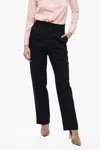 Maison Margiela Pleated High-waisted Wool Pants In Blue