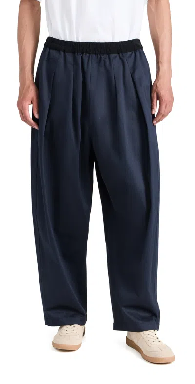 Maison Margiela Pleated Pants Dark Blue