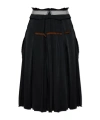 Maison Margiela Pleated Skirt In Black