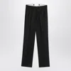 Maison Margiela Black Wool Pleated Trousers Women In Black
