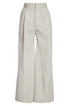 Maison Margiela Pleated Trousers In Stone
