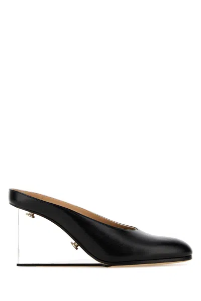Maison Margiela Plexi Wedge Flat Mini Sneaker In Black