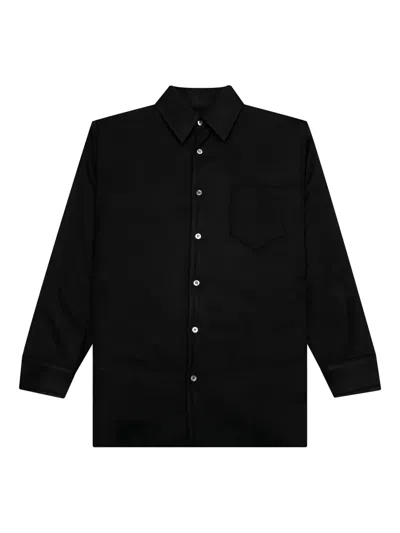 Maison Margiela Pocket Button-down Shirt In Black