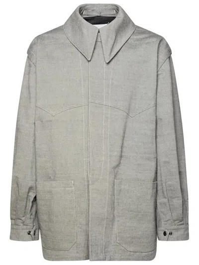 Maison Margiela Pocket Buttoned Shirt Jacket In Grey