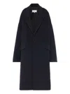 Maison Margiela Pocket Single-breasted Coat In Black