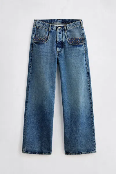 Maison Margiela Pocket Square Jeans Woman Blue Jeans