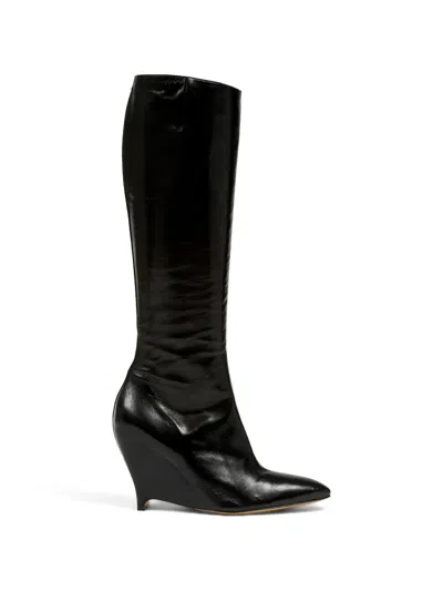 Maison Margiela Point-toe Boots In Black