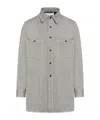 Maison Margiela Four-stitched Long-sleeved Shirt In Gray