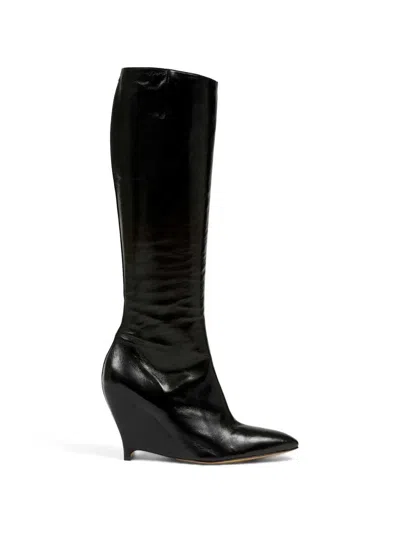 Maison Margiela Pointed-toe Boots In Black
