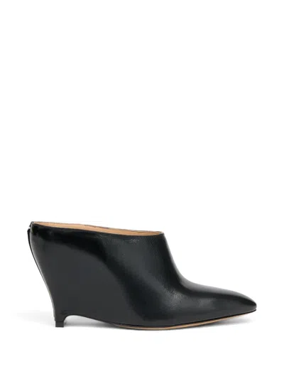 Maison Margiela Pointed-toe Wedge Mules In Black