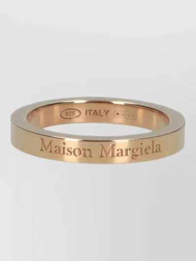Maison Margiela Polished Slim Band Jewelry Ring Design In Metallic