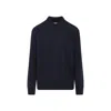 Maison Margiela Knitwear With Buttoned Collar And Elbow Patches In Black