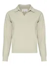 Maison Margiela Ribbed Long Sleeve Top In Gray