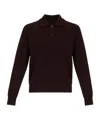 Maison Margiela Polo Collar Ribbed Knit Top In Black