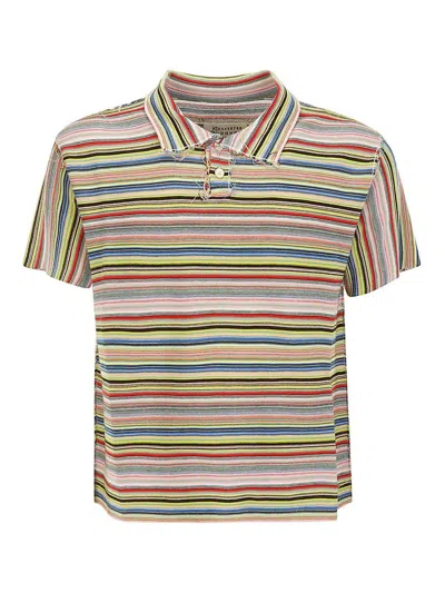 Maison Margiela Polo Collar T-shirt In Multicolour