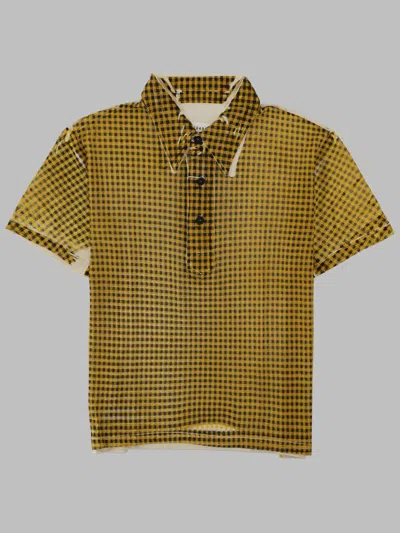 Maison Margiela Polo Con Stampa In Yellow