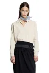 Maison Margiela Polo Knit Top In Neutral